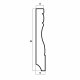 Плинтус с пров.каб Decor Dizayn 153-933 Полистирол 2400*95*14 мм